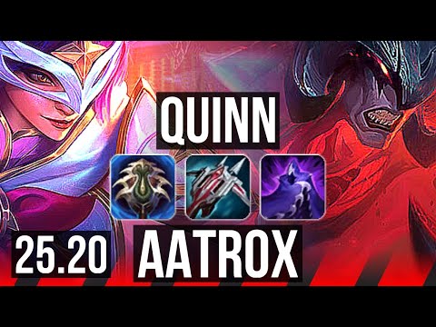 QUINN vs AATROX (TOP) | 70% winrate, Rank 7 Quinn, Dominating | EUW Challenger | 25.20