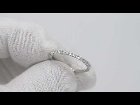 1.7MM CHANNEL PAVÉ-SET DIAMOND RING IN 18K WHITE GOLD - 0.25ct