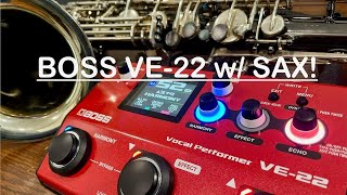 Video thumbnail for Boss VE-22 Vocal Performer w/ Tenor Saxophone by Mike Block