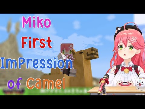 Miko First Impression of Camel in Minecraft new Update 1.20!!!!!!!