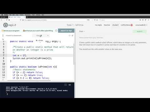 Java Basics Isprime