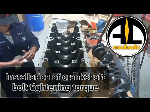 CAT 3406C ENGINE ,INSTALLATION OF CRANKSHAFT AND BOLT TIGHTENING TORQUE