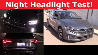 2024 VW Jetta 1.5T Headlight Test and Night Drive