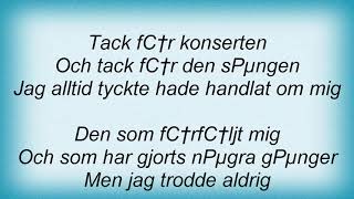 Bo Kaspers Orkester - Tack FГ¶r Konserten Lyrics