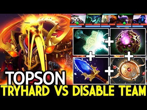 TOPSON [Ember Spirit] When Pro Tryhard VS Disable Team 7.22 Dota 2