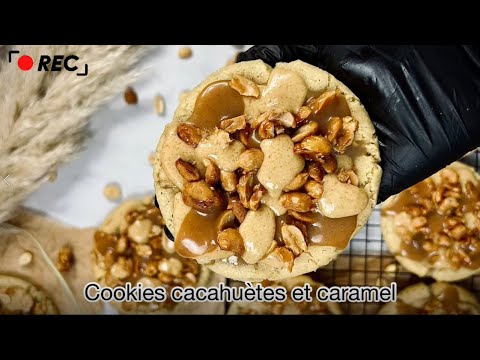 Recette Cookies au caramel et cacahu&egrave;tes