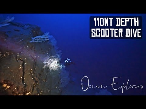 110mt depth - Scooter dive between Black Corals