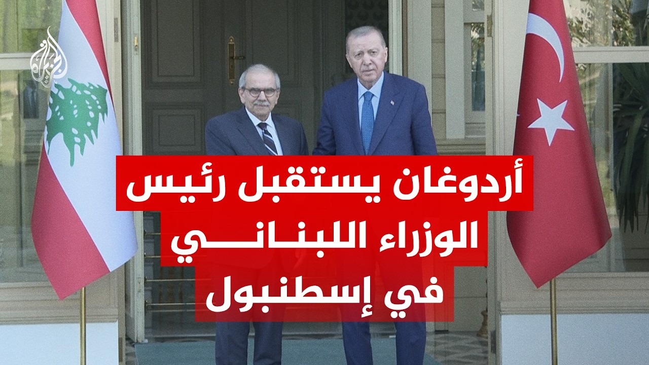 الرئيس التركي يستقبل رئيس الوزراء اللبناني في إسطنبول