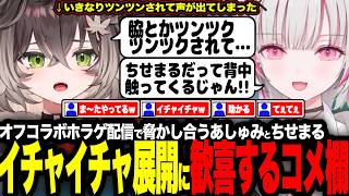 初オフコラボホラゲ配信で脅かし合うイチャイチャ展開に歓喜するコメ欄【ぶいすぽっ！/空澄セナ/龍巻ちせ】