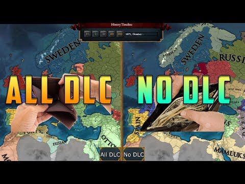 [EU4] Double Timelapse - All DLC vs No DLC (AI only)