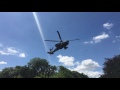 Apache AH64, low flyby and landing
