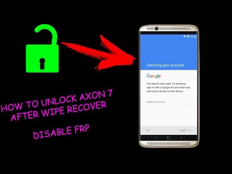 How to unlock ZTE AXON 7 of FRP Google lock