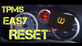 How To Reset A TPMS warning Light On A Nissan- Easy fix