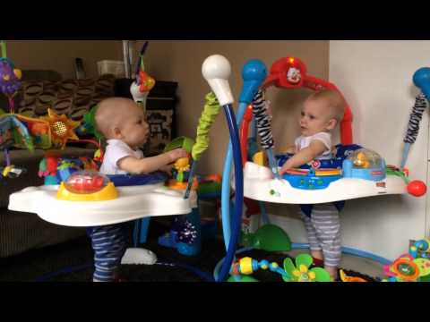 Adam and Scott jumperooing together