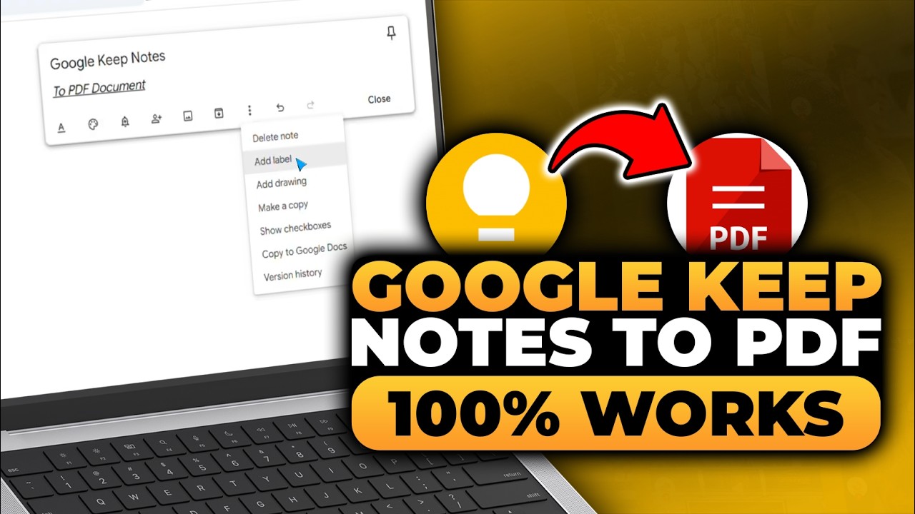 Google Keep Notes to PDF (100% WORKS) | FAST & EASY | NO Yapping, To The Point!