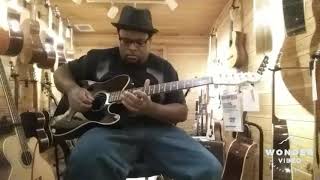Video thumbnail for Playing a used 2014 Fender Telecoustic Acoustic/Electric guitar at Guitar Center in Las Vegas, NV by Christian Phifer