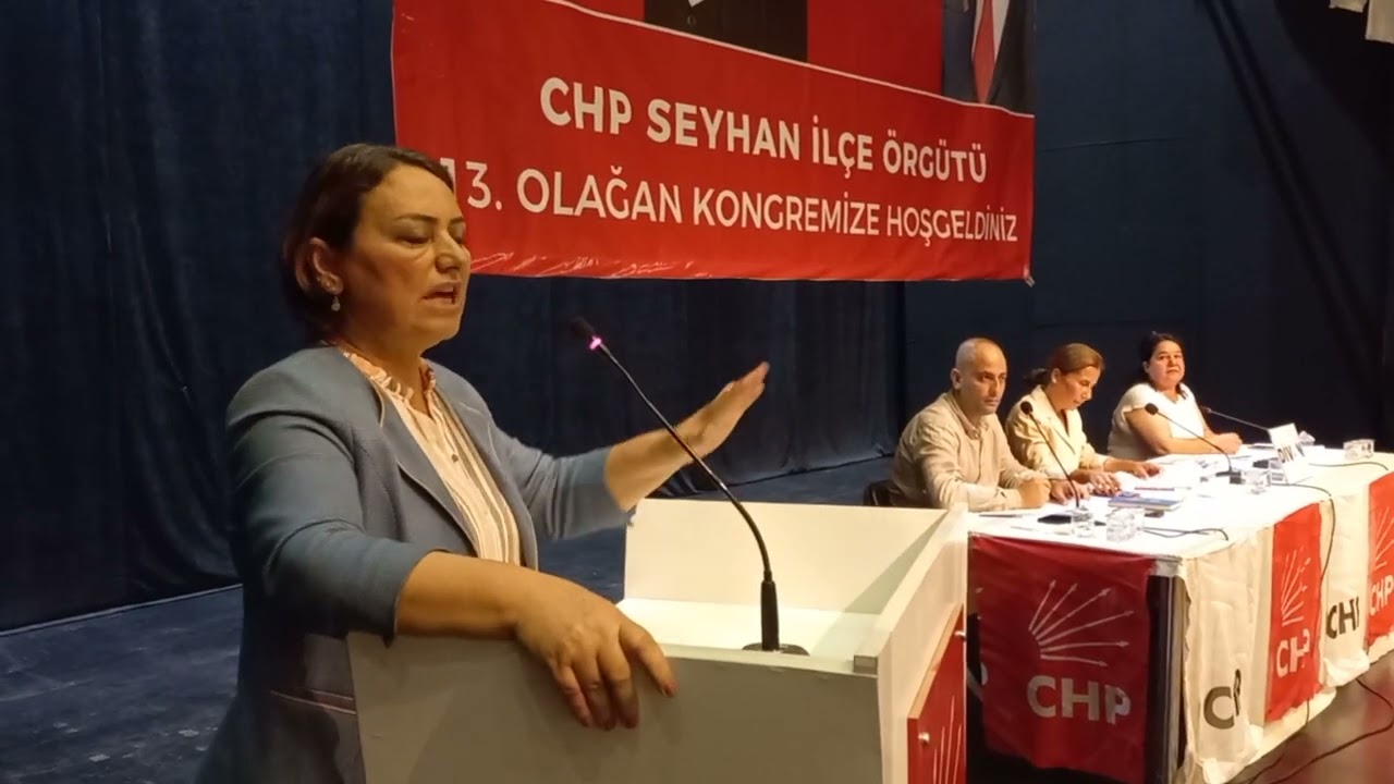 Dr. Müzeyyen Şevkin CHP Seyhan İlçe Kongresinde Siyasal Süreci Değerlendirdi.