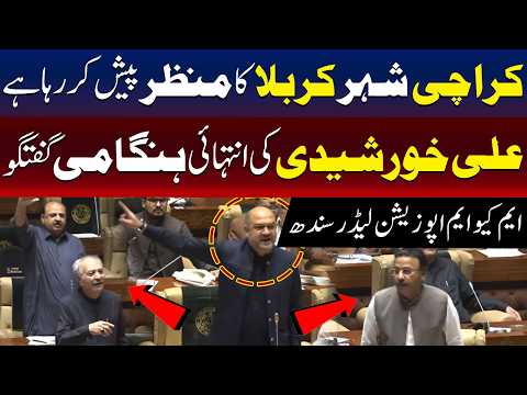 ایم کیو ایم رہنما علی خورشیدی کی کراچی کی بگڑتی صورتحال پر ہنگامی تقریر