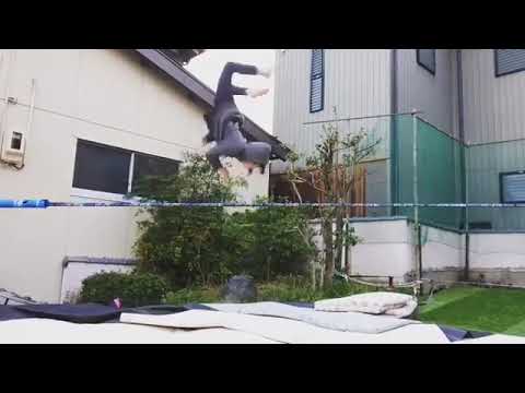 Kid Performs Slacklining Tricks On Rope - 1123874-2