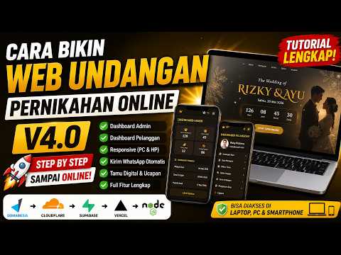 Cara Membuat Website Undangan Pernikahan Online V4.0 | Auto Kirim WA + Deploy Vercel