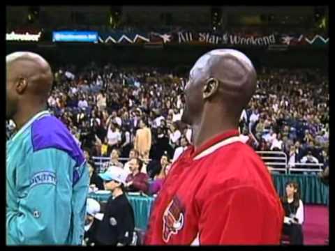 Shaquille O'Neal monster dunk over Robinson in 96 All Star Game