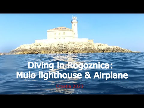 Diving in Croatia 2023, Rogoznica:  Mulo lighthouse & Airplane 4k