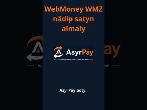 AsyrPay boty arkaly WebMoney WMZ nädip satyn almaly (tm)