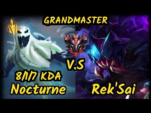 Xmithie (NOCTURNE) vs REK'SAI - 8/1/7 KDA JUNGLE GAMEPLAY - NA Ranked GRANDMASTER