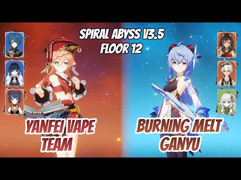 Yanfei Double Hydro & Burning Melt Ganyu w/ Dehya Abyss v3.5 Floor 12 (9 Stars) | Genshin Impact