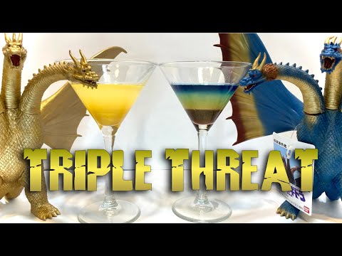 Triple Threat Cocktail(s) + Bangaichi Ghidorah 1964 Three Color Set Review!