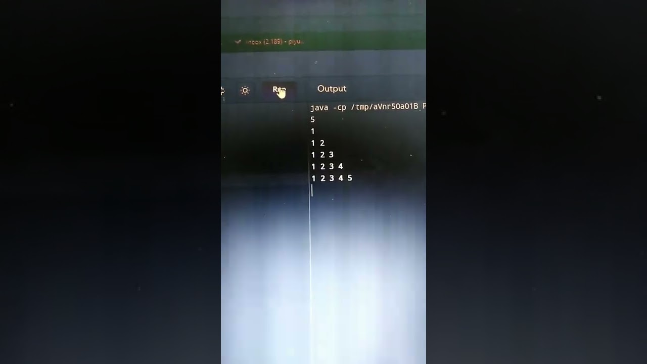 Java Number Pattern Program using for loop.