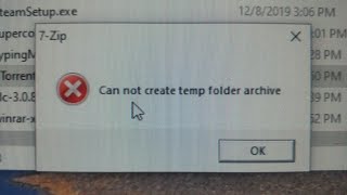 Can not create temp folder archive Error fix #1