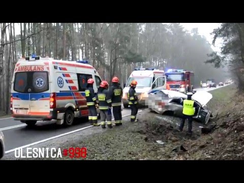 11.03.2016- Wypadek na DK25 pod Ostrowiną