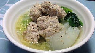 肉団子と白菜の煮込み鍋【簡単ボッチめし】
