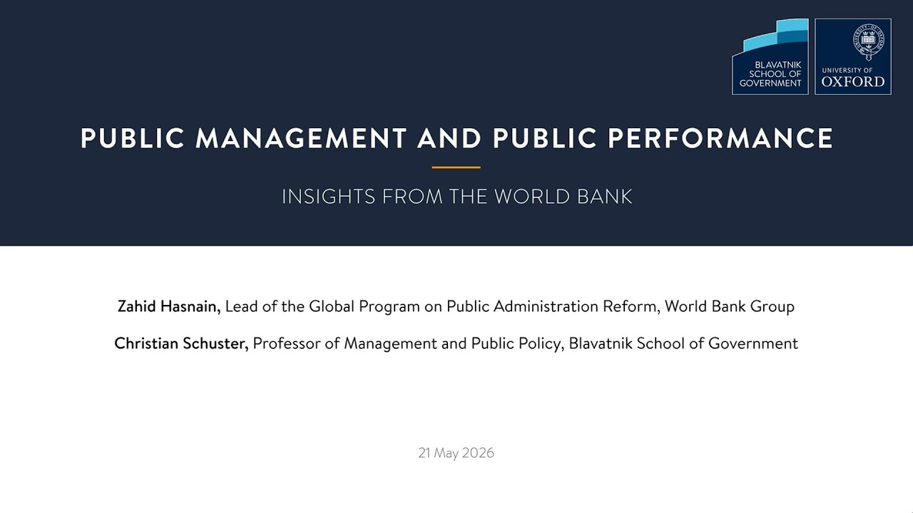Public management and public performance: Insights from the World Bank