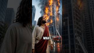What Did Jesus Do When He Saw People Trapped in a Burning Skyscraper? 😳🔥🙏 #jesus #shorts
