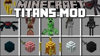 Minecraft MOB TITANS MOD / MAKE ANY MOB GIANT AND FIGHT THE TITANS!! Minecraft