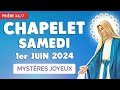 🔴 CHAPELET SAMEDI 1er JUIN 2024 🙏 Mystères Joyeux Prière Matin et Soir