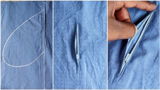 how to sew zipper side pocket easy tutorial / shor