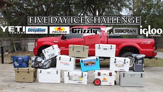 Five Day Ice Challenge, Coolers: Yeti, Grizzly, Pelican, Engel, Igloo, Canyon, Siberian, &amp; More