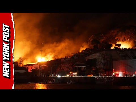 Massive Fire Engulfs 170 Homes in Japanese Coastal Town