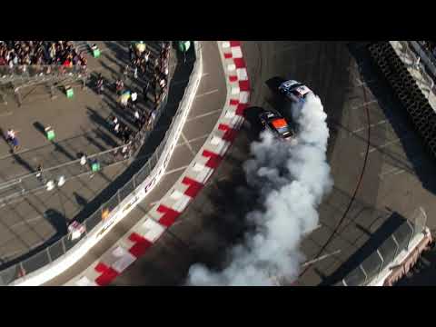 フォーミュラドリフト ロングビーチ（カリフォルニア）ドリフトをドローンで撮影したドローン動画 PROSPEC