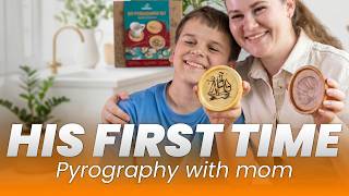 Pyrography for Beginners — Mom & Son Burn Coasters