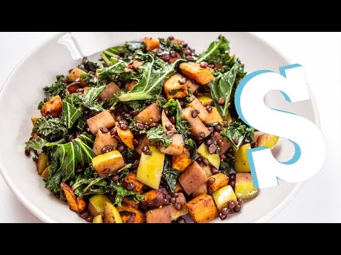 Warm kale, apple & lentil recipe - 3 meal plan (dinner)