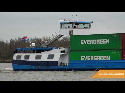 Binnenvaartschip Mercurius op de oude Maas bij Barendrecht | Binnenvaart | shipspotting