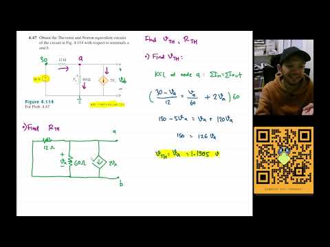 Problem 4.47 Fundamental of Electric Circuits (Alexander/Sadiku) 5th Ed - Thevenin Equivalent