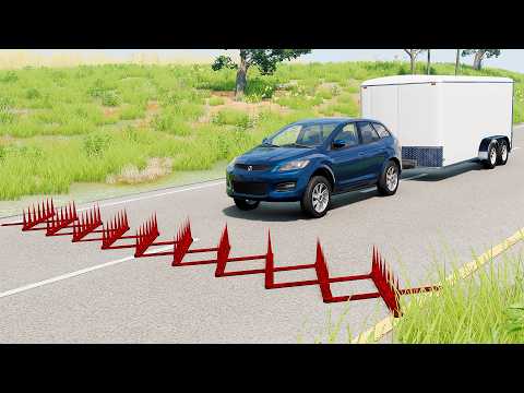 Mobil vs Spikes #12 - BeamNG Drive