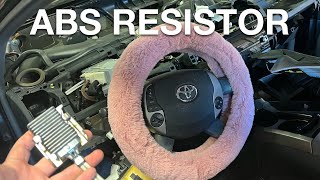 Toyota Prius ABS pump and actuator resistor, removal and replacement for Gen 2