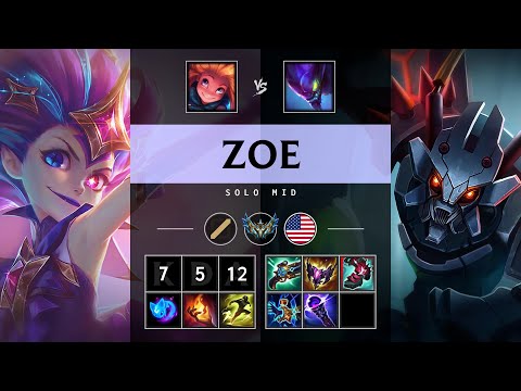 Zoe Mid vs Kha'Zix - NA Challenger Patch 25.18