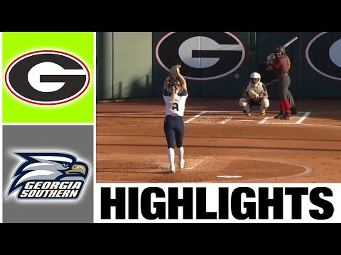 Georgia Southern vs #9 Georgia Highlights | NCAA Softball Highlights | 2023 College Softball